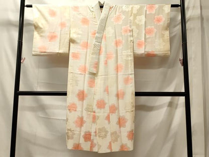 平和屋着物■長襦袢　無双仕立て　舞葉文　暈し染め　正絹　逸品　CABM1122oy