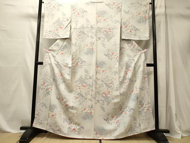 平和屋着物■上質な小紋　草花文　暈し染め　正絹　逸品　未使用　CABM1129oy