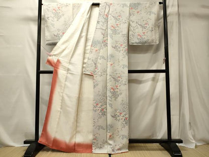 平和屋着物■上質な小紋　草花文　暈し染め　正絹　逸品　未使用　CABM1129oy