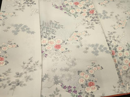平和屋着物■上質な小紋　草花文　暈し染め　正絹　逸品　未使用　CABM1129oy