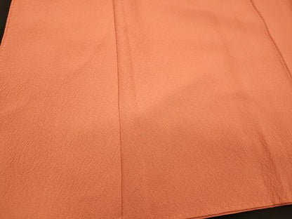 平和屋着物■上質な色無地　柿色　正絹　逸品　CABM1131oy