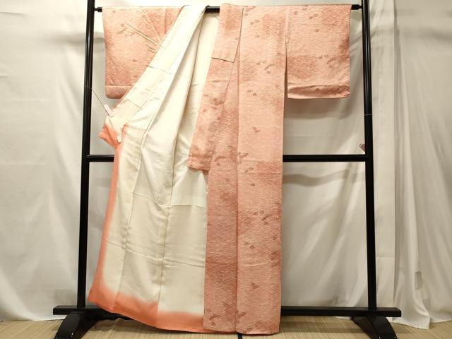 平和屋着物■上質な小紋　舞花文　正絹　逸品　CABM1132oy