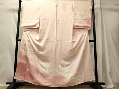 平和屋着物■訪問着　刺繍　草花文　暈し染め　金彩　正絹　逸品　未使用　CABM1134oy
