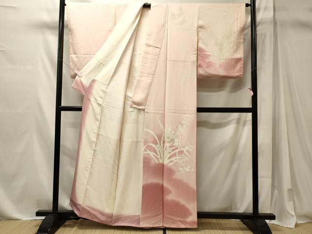 平和屋着物■訪問着　刺繍　草花文　暈し染め　金彩　正絹　逸品　未使用　CABM1134oy