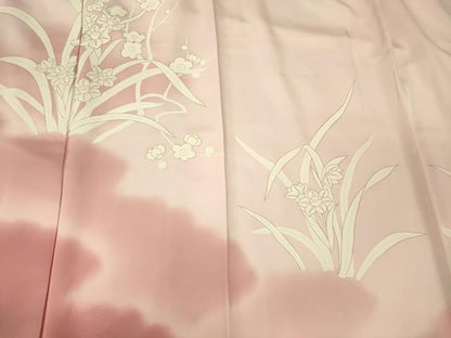 平和屋着物■訪問着　刺繍　草花文　暈し染め　金彩　正絹　逸品　未使用　CABM1134oy