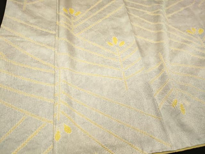 平和屋着物■上質な小紋　絞り　松葉文　正絹　逸品　CABM1138oy