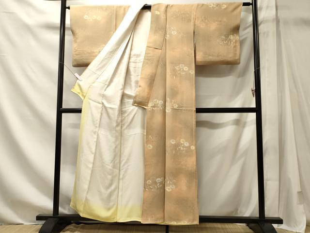 平和屋着物■上質な小紋　地紋起こし　草花文　暈し染め　正絹　逸品　CABM1147oy