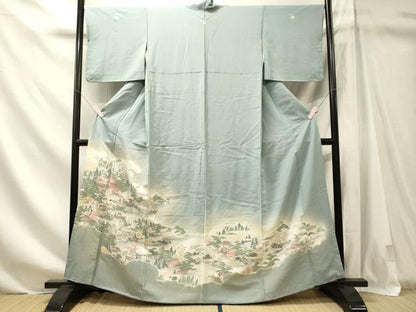 平和屋着物■豪華色留袖　寿光織　伊勢物語　暈し染め　金糸　正絹　逸品　CABM1160oy