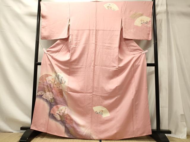 平和屋着物■訪問着　地紙重ね流水花文　暈し染め　金銀彩　正絹　逸品　CABM1166oy