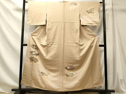 平和屋着物■訪問着　地紙吉祥松文　暈し染め　金銀彩　正絹　逸品　未使用　CABM1194oy