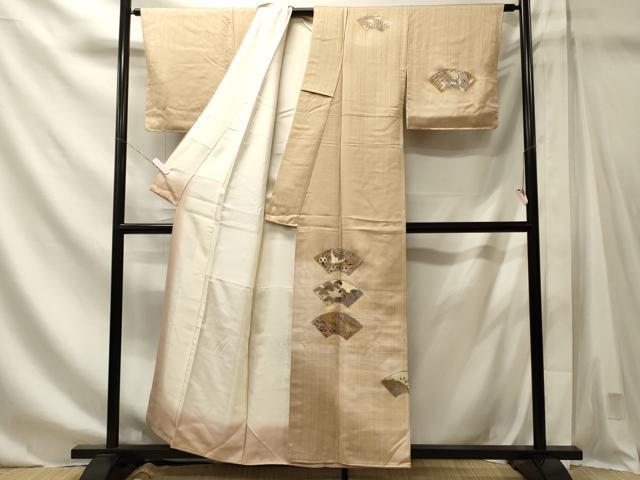 平和屋着物■訪問着　地紙吉祥松文　暈し染め　金銀彩　正絹　逸品　未使用　CABM1194oy