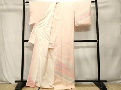 平和屋着物■訪問着　霞文　暈し染め　正絹　逸品　CABM1204ev