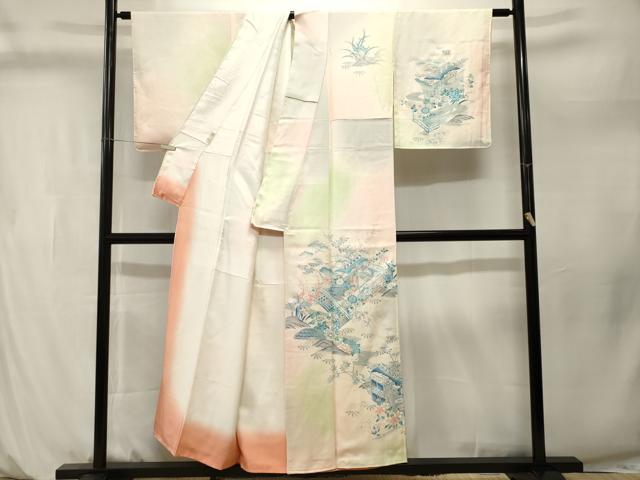 平和屋着物■訪問着　松竹梅御所解文　暈し染め　正絹　逸品　CABM1224ev