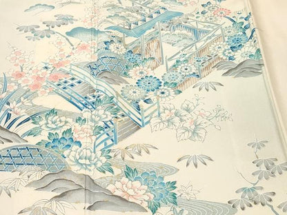 平和屋着物■訪問着　松竹梅御所解文　暈し染め　正絹　逸品　CABM1224ev