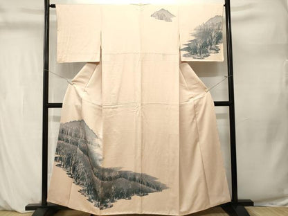 平和屋着物■訪問着　樹林文　正絹　逸品　CABM1225ev