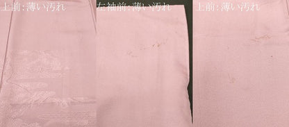平和屋着物■訪問着　色無地　風景地紋　紅藤色　正絹　逸品　CABM1231ev