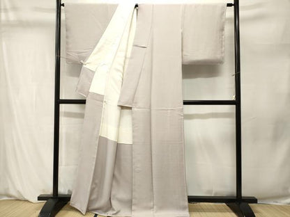 平和屋着物■上質な色無地　花丸地紋　紫水晶色　正絹　逸品　CABM1234ev
