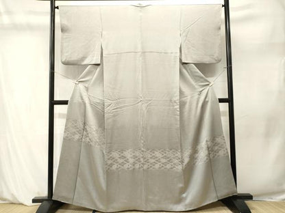 平和屋着物■訪問着　絞り　菱花文　銀糸　正絹　逸品　CABM1239ev
