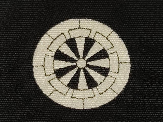 平和屋着物■豪華黒留袖　駒刺繍　萬寿染　地紙扇面草花文　暈し染め　正絹　逸品　CABM1240ev