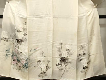 平和屋着物■訪問着　作家物　枝花文　暈し染め　金彩　正絹　逸品　CABM1245ev