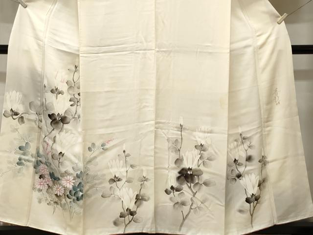 平和屋着物■訪問着　作家物　枝花文　暈し染め　金彩　正絹　逸品　CABM1245ev
