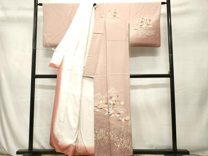 平和屋着物■訪問着　浜松花文　暈し染め　金彩　正絹　逸品　CABM1254ev