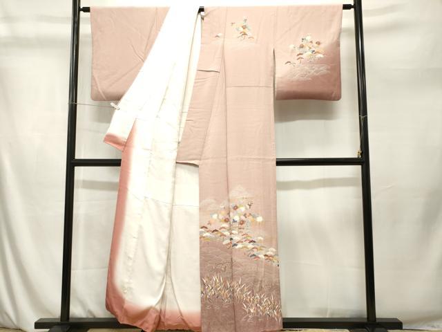 平和屋着物■訪問着　浜松花文　暈し染め　金彩　正絹　逸品　CABM1254ev
