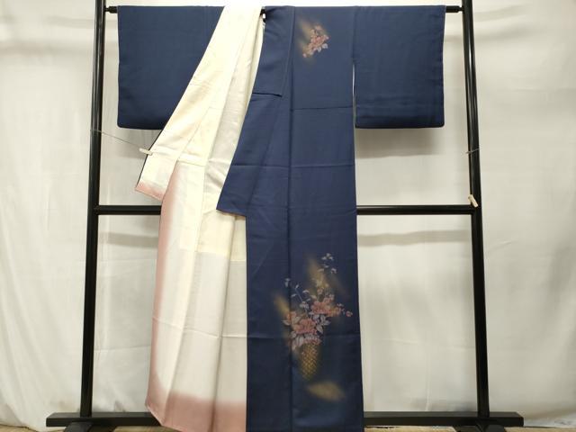 平和屋着物■訪問着　花籠文　暈し染め　金彩　正絹　逸品　CABM1257ev