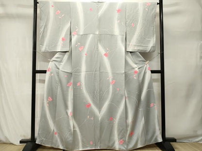 平和屋着物■上質な小紋　枝花文　暈し染め　正絹　逸品　CABM1261ev