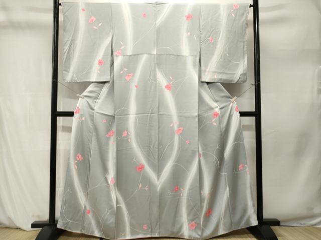 平和屋着物■上質な小紋　枝花文　暈し染め　正絹　逸品　CABM1261ev