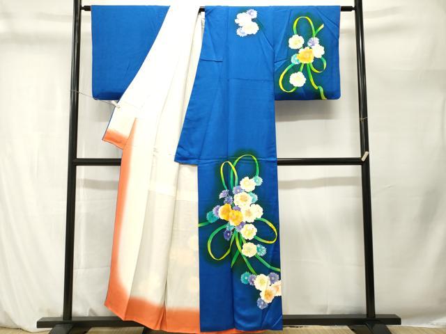 平和屋着物■訪問着　舞花文　暈し染め　正絹　逸品　CABM1269ev