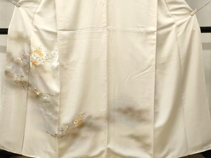 平和屋着物■訪問着　総刺繍　駒刺繍　流水鴛鴦草花文　暈し染め　金彩　正絹　逸品　CABM1271ev