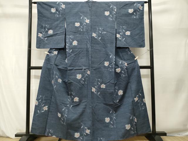 平和屋着物■上質な紬　蔦の葉枝花文　正絹　逸品　CABM1273ev