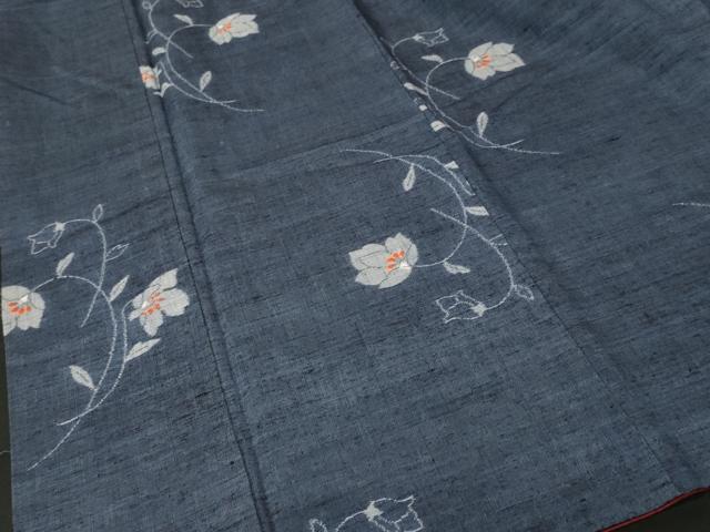 平和屋着物■上質な紬　蔦の葉枝花文　正絹　逸品　CABM1273ev