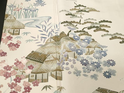 平和屋着物■訪問着　作家物　松竹梅御所解文　暈し染め　正絹　逸品　CABM1276ev