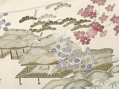 平和屋着物■訪問着　作家物　松竹梅御所解文　暈し染め　正絹　逸品　CABM1276ev