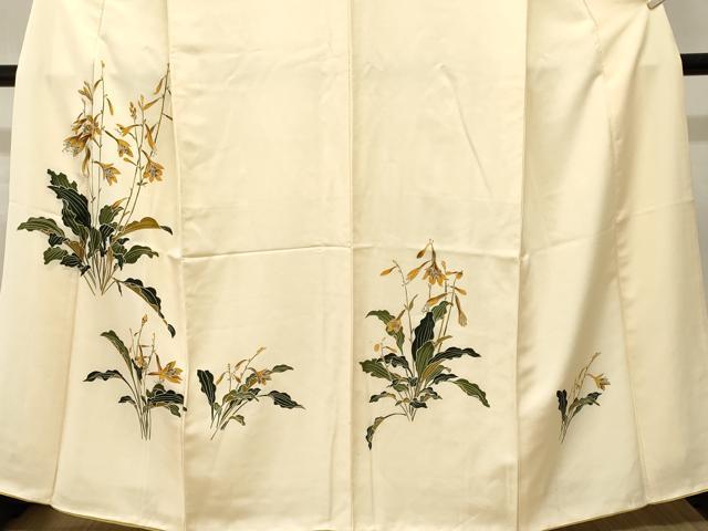 平和屋着物■訪問着　草花文　正絹　逸品　CABM1278ev