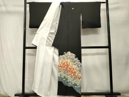 平和屋着物■豪華黒留袖　松竹梅文　正絹　逸品　CABM1282ev