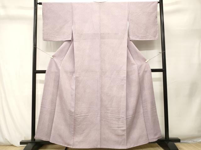 平和屋着物■上質な小紋　霞文　暈し染め　鬼しぼ縮緬　正絹　逸品　CABM1285ev