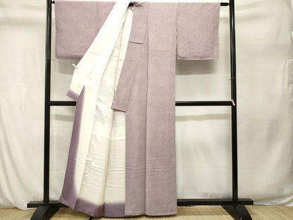 平和屋着物■上質な小紋　霞文　暈し染め　鬼しぼ縮緬　正絹　逸品　CABM1285ev
