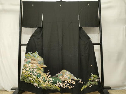 平和屋着物■豪華黒留袖　作家物　御所解文　暈し染め　正絹　逸品　CABM1287ev