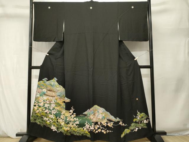 平和屋着物■豪華黒留袖　作家物　御所解文　暈し染め　正絹　逸品　CABM1287ev