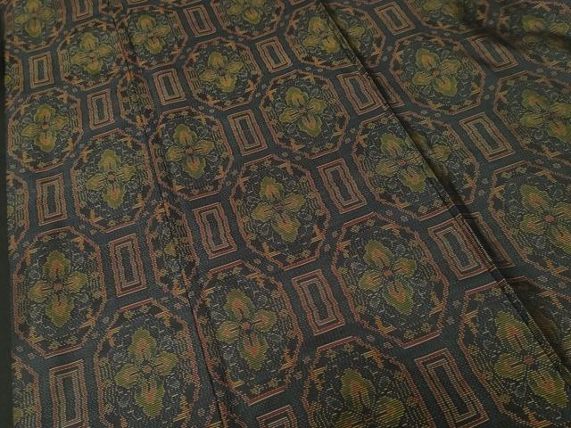 平和屋着物■上質な紬　蜀江花文　正絹　逸品　CABM1288ev