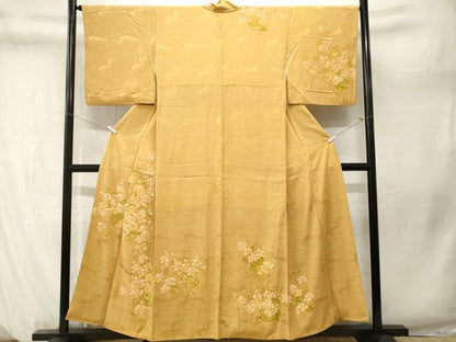 平和屋着物■訪問着　草花文　正絹　逸品　CABM1291ev