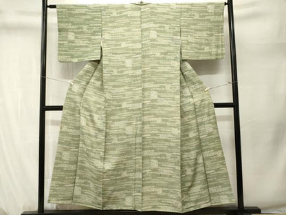 平和屋着物■上質な小紋　色紙エ霞花文　鮫小紋柄　正絹　逸品　CABM1295ev