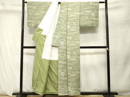 平和屋着物■上質な小紋　色紙エ霞花文　鮫小紋柄　正絹　逸品　CABM1295ev