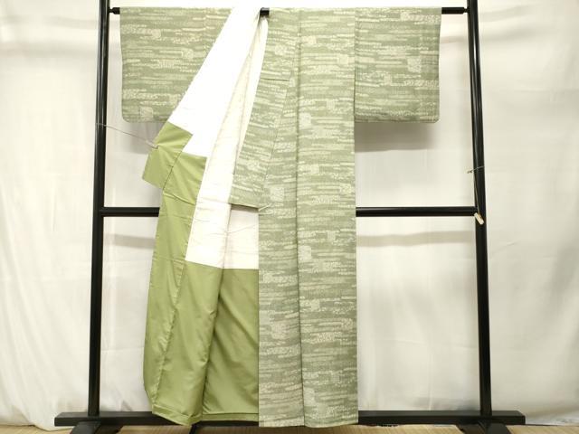 平和屋着物■上質な小紋　色紙エ霞花文　鮫小紋柄　正絹　逸品　CABM1295ev