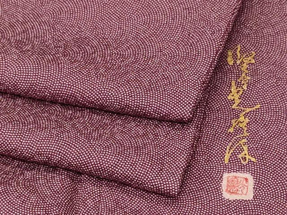 平和屋着物■伝統工芸師　服部光擴　江戸小紋　鮫小紋柄　正絹　逸品　CABM1296ev