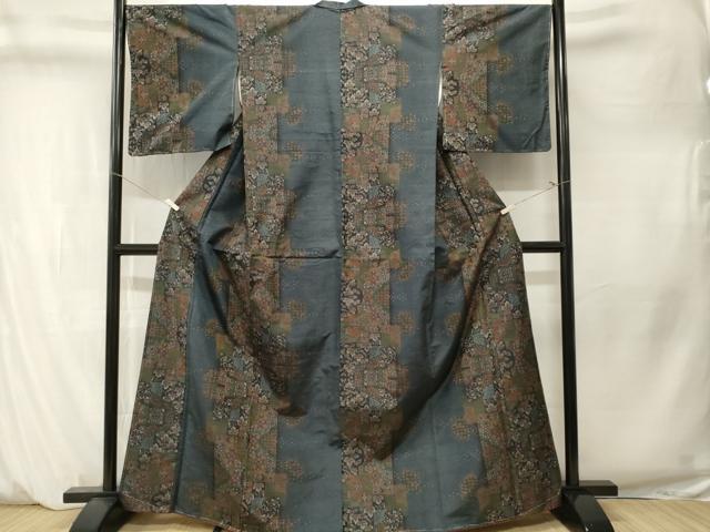 平和屋着物■本場大島紬　吉祥花間道　正絹　逸品　未使用　CABM1304ev