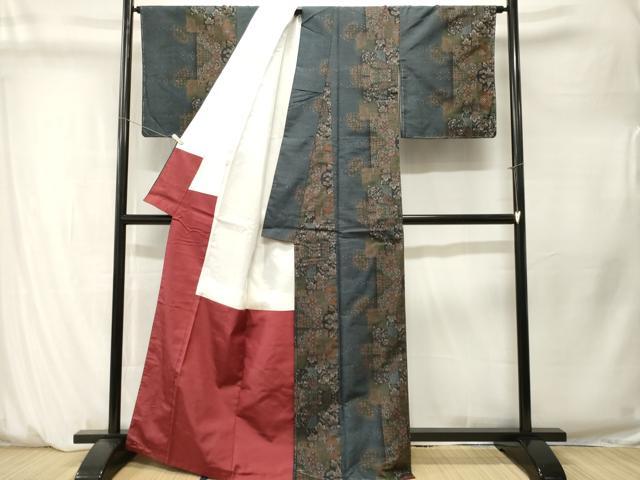平和屋着物■本場大島紬　吉祥花間道　正絹　逸品　未使用　CABM1304ev